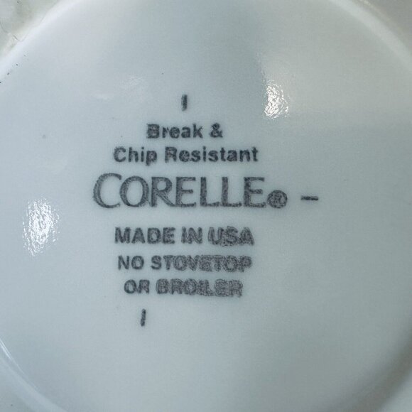 Corelle by Corning Green Rim White Swirl Callaway Ivy SET OF 3 Saucers 6 1/4" - Picture 4 of 14